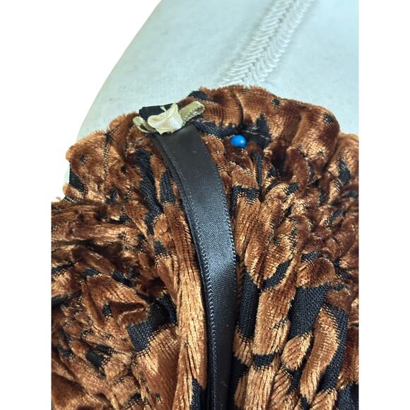 Burnout velvet top, black/brown, Renaissance, ethereal, mystical, romantic - Picture 5 of 7